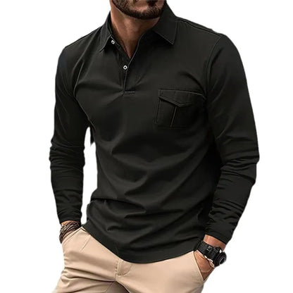 Polo Shirt für Herren - Klassisch & Brusttasche für den Winter