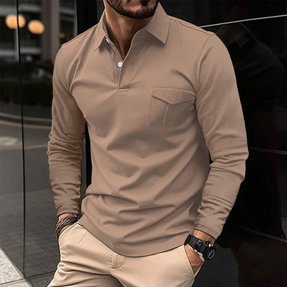 Polo Shirt für Herren - Klassisch & Brusttasche für den Winter