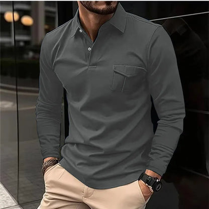 Polo Shirt für Herren - Klassisch & Brusttasche für den Winter