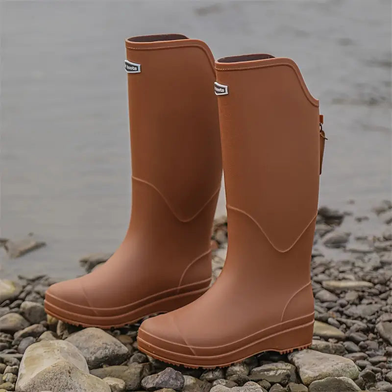 Modische und Wasserdichte Damen-Regenstiefel für den Herbst – Rutschfeste PVC-Gummistiefel für Komfort und Stil