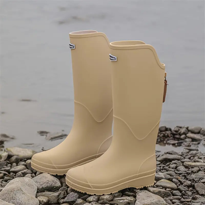 Modische und Wasserdichte Damen-Regenstiefel für den Herbst – Rutschfeste PVC-Gummistiefel für Komfort und Stil