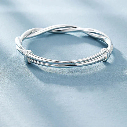 Elegantes Silberarmband mit raffiniertem Zopfmuster – Zeitloser Schmuck für Damen