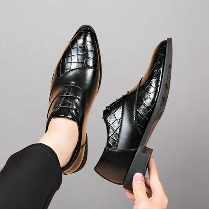 GEO Oxford anzugschuhe | Bequemer Retro-Business-Schuh für Herren