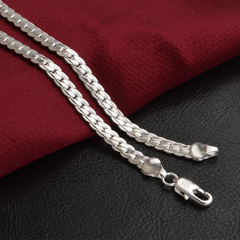 Glückseligkeit Sterling Halskette – Elegante 925er Silber Kette für Damen, Perfekt für Hochzeiten und Alltag