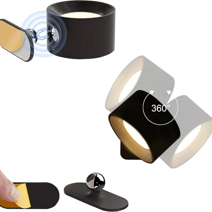 Glow360 | Draadloze, Oplaadbare Wandlamp met 360° Rotatie - Sfeervolle & Flexibele Verlichting