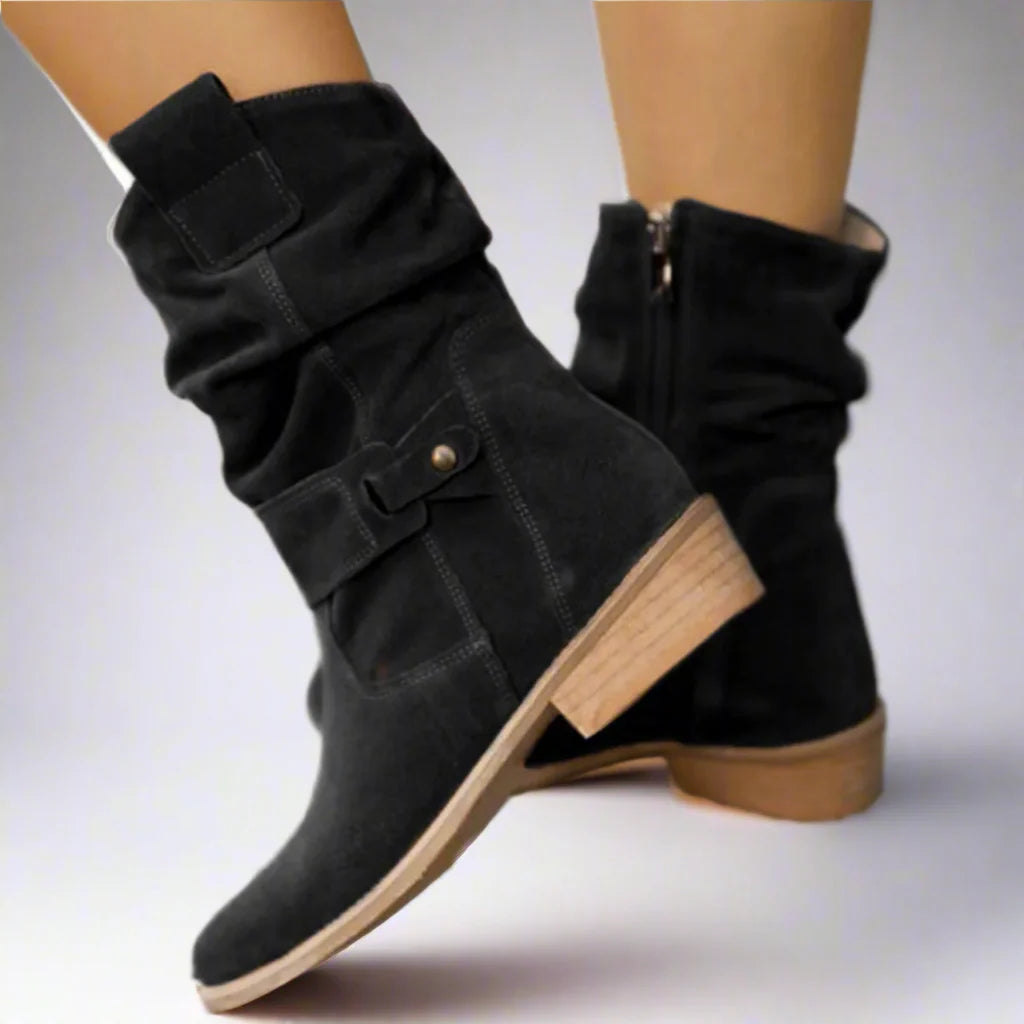 ECO stiefeletten | Leichte bequeme, klassische Wildleder-Stiefeletten für Damen