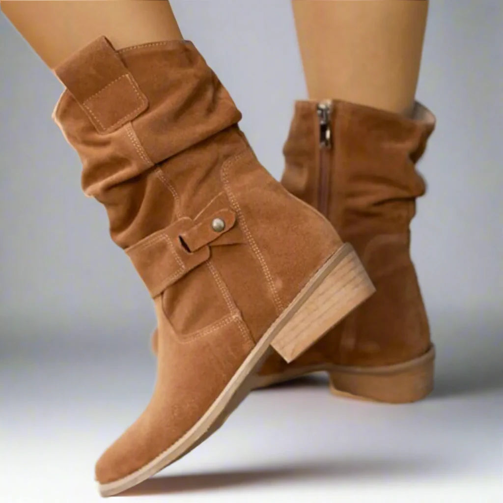 ECO stiefeletten | Leichte bequeme, klassische Wildleder-Stiefeletten für Damen