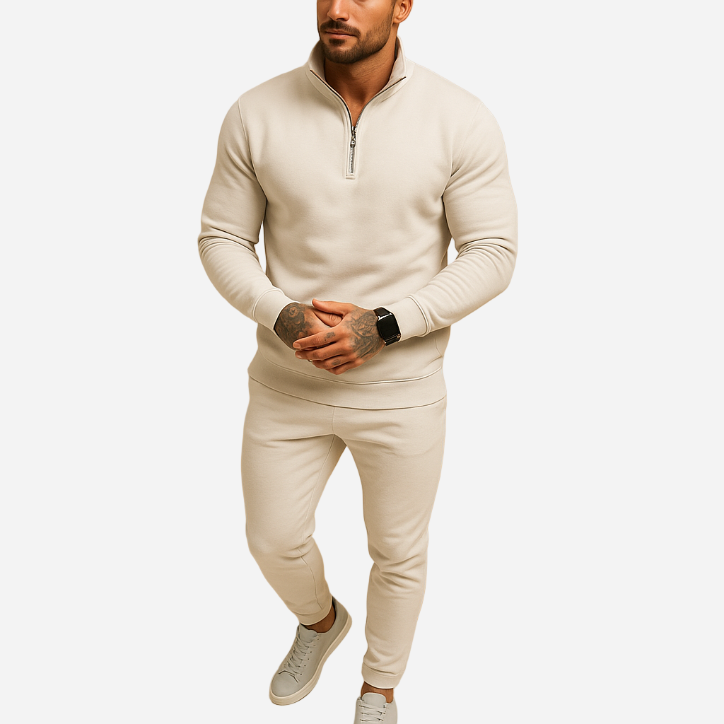 Jogginganzug für Herren - Halb-Zip Pullover & Hose für den Winter