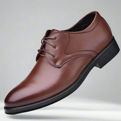 GEO Derby anzugschuhe | Bequemer Business-Lederschuh für Herren