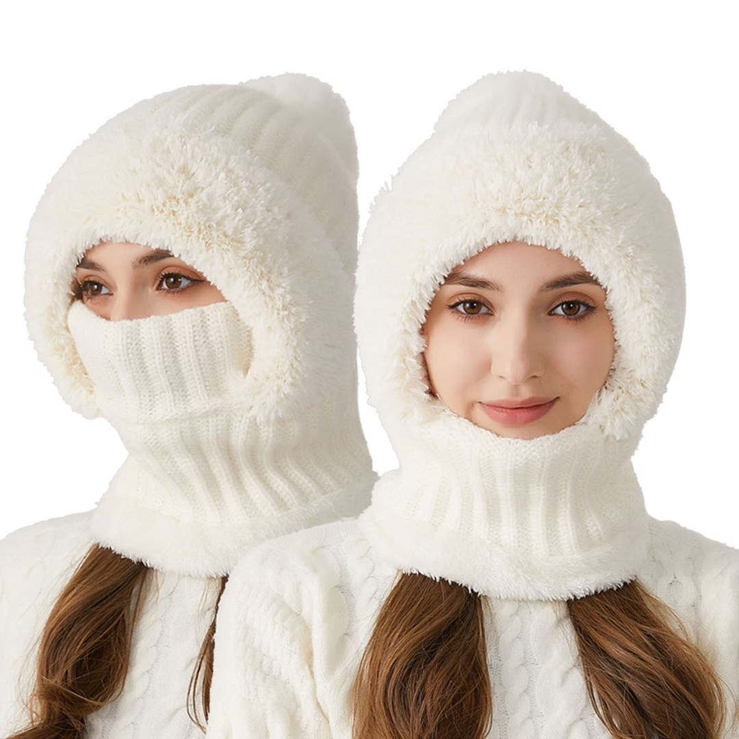 Sturmhaube für Damen - Balaclava mit Plüsch-Ohren für den Winter