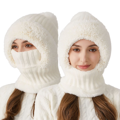 Sturmhaube für Damen - Balaclava mit Plüsch-Ohren für den Winter