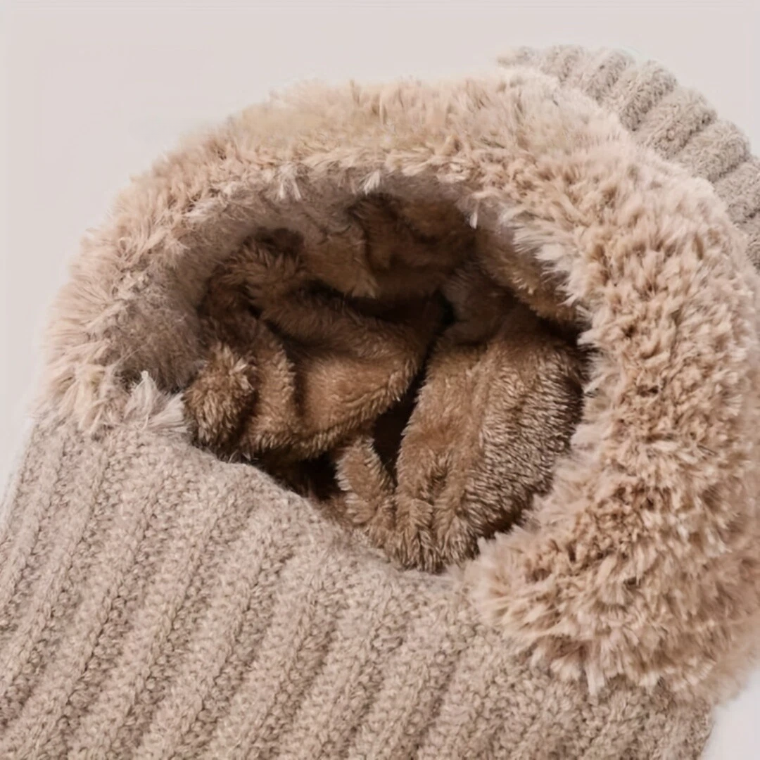 Sturmhaube für Damen - Balaclava mit Plüsch-Ohren für den Winter