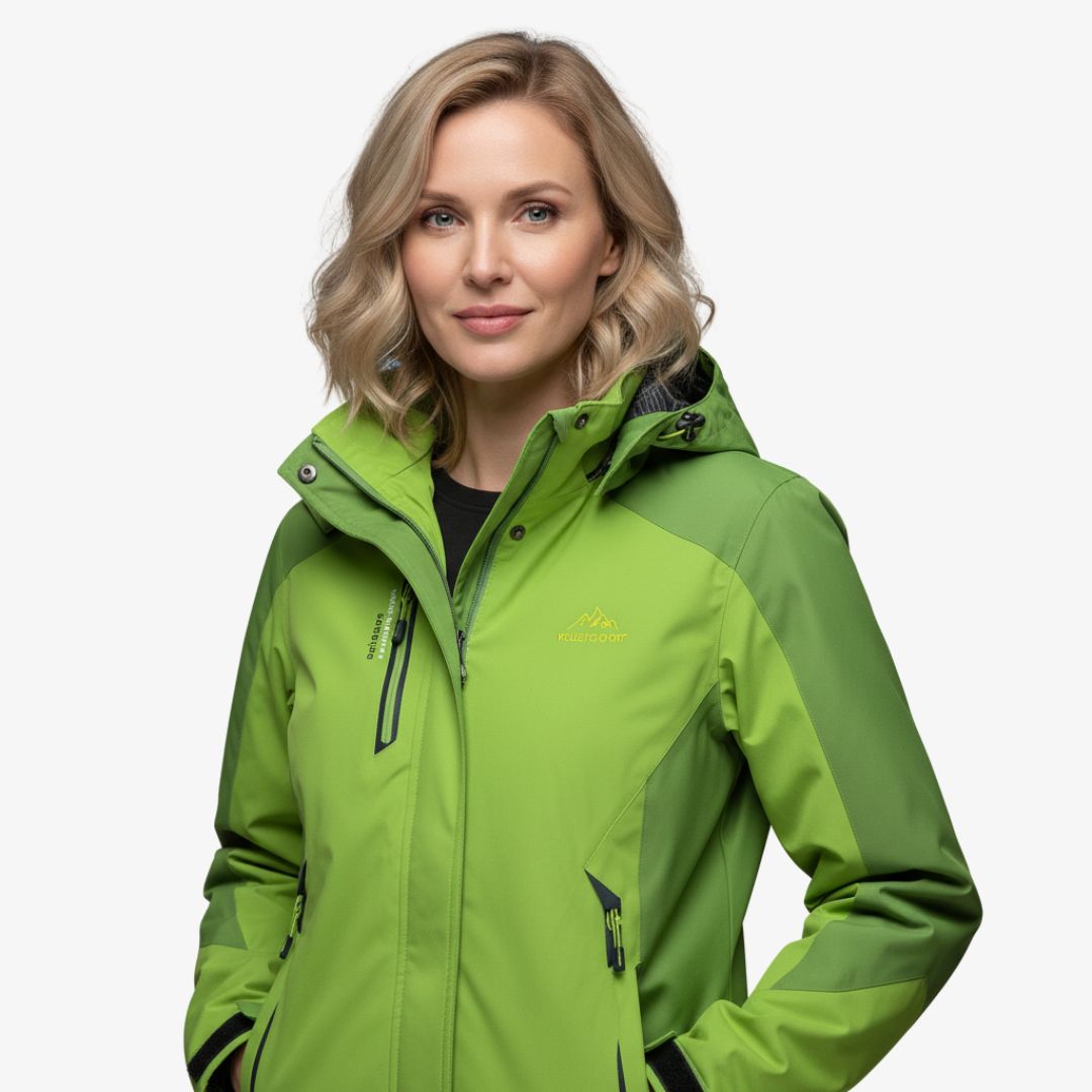 Wasserdichte Funktionsjacke für Damen – Atmungsaktive & winddichte Outdoorjacke mit Kapuze