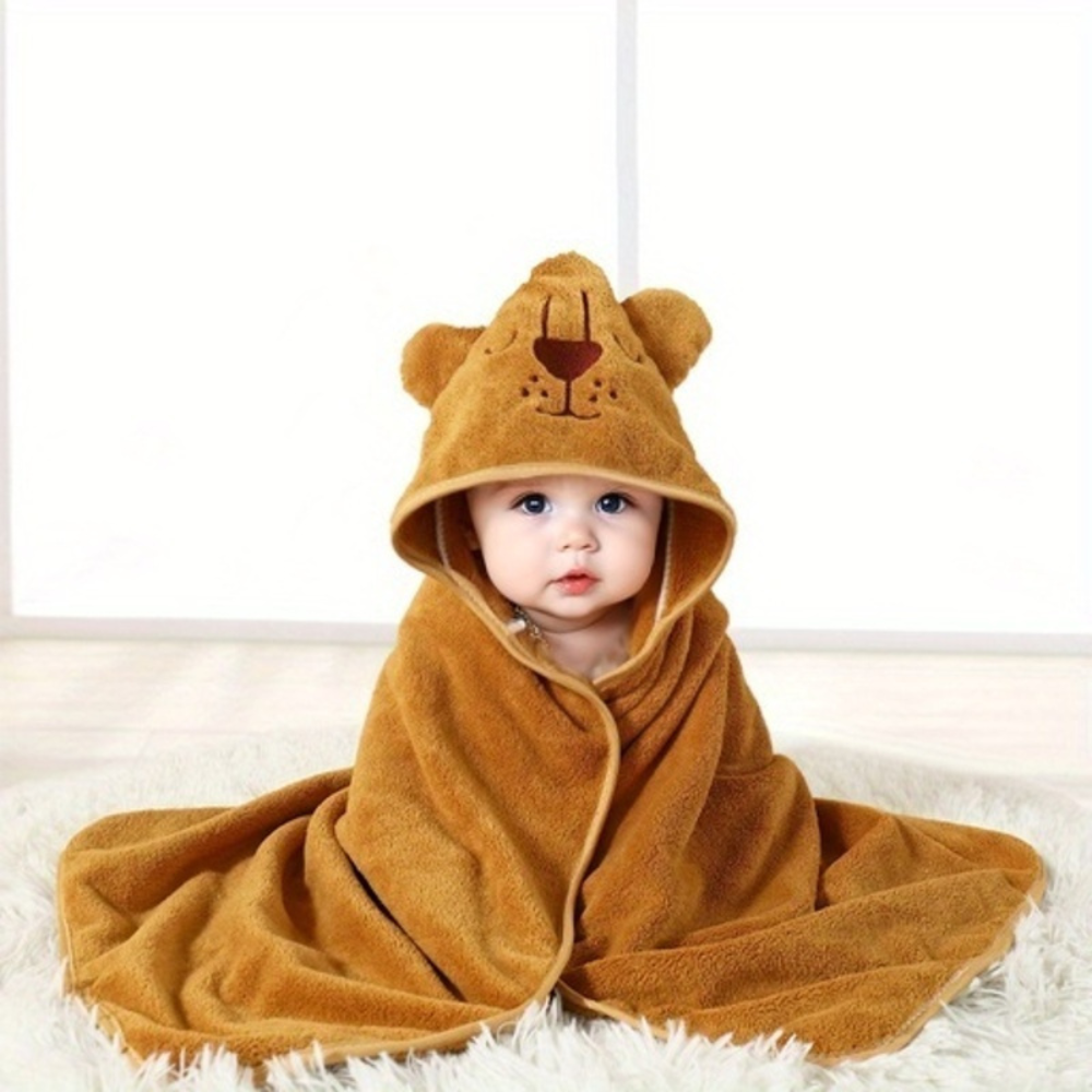 BabyHugWrap - Weiche & Saugfähige Baby-Badewanne mit Kapuze