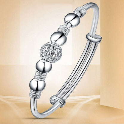 Elegantes Armband mit Glücksperlen aus 925er Sterling-Silber – Verstellbar und Hypoallergen