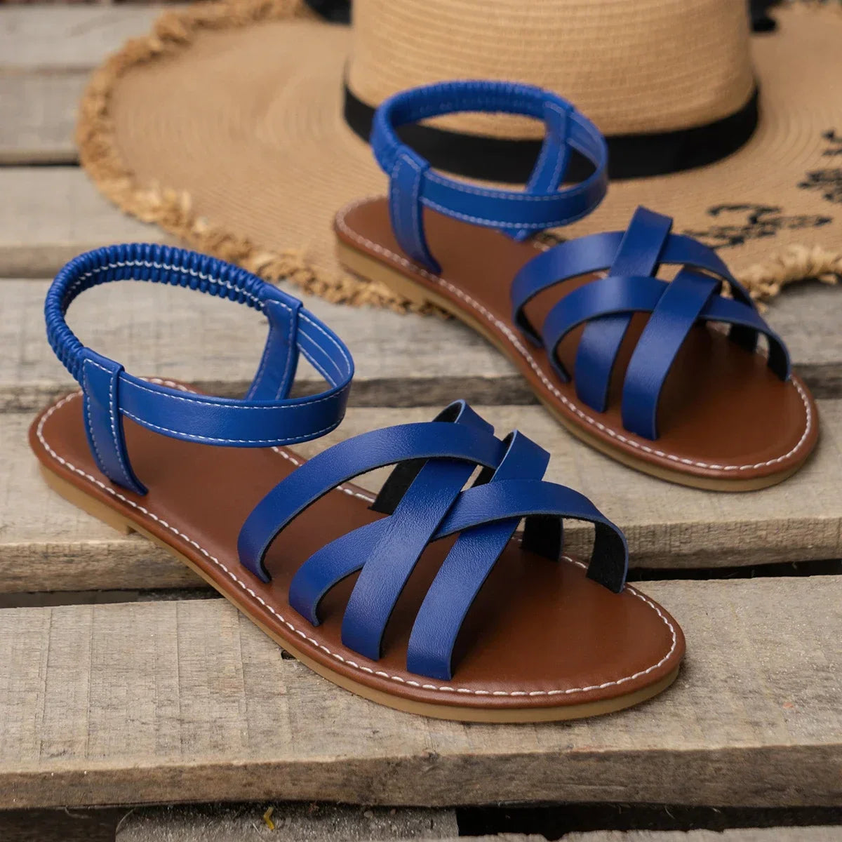 ECO Sandalen | Leichte bequeme flache Damen Sandalen