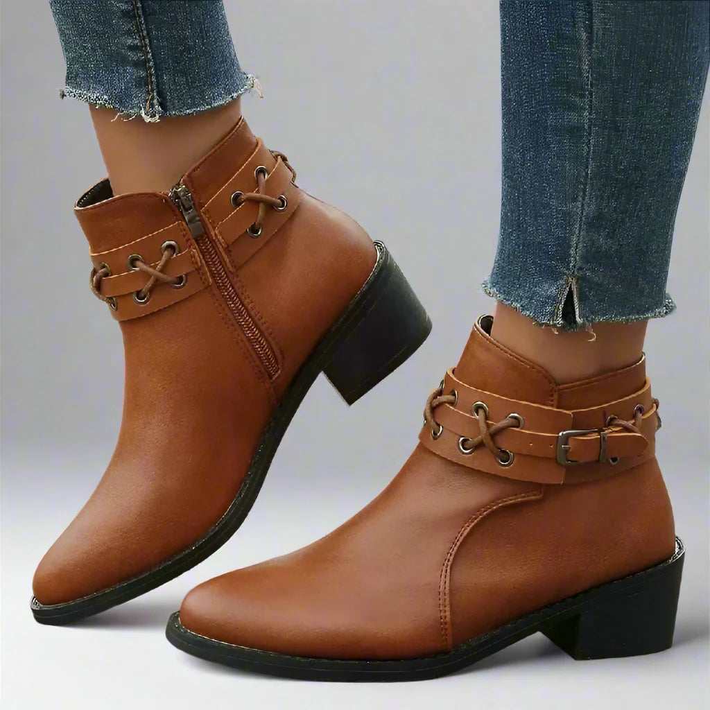 ECO stiefeletten | High Heel Stiefeletten aus PU-Leder für Damen
