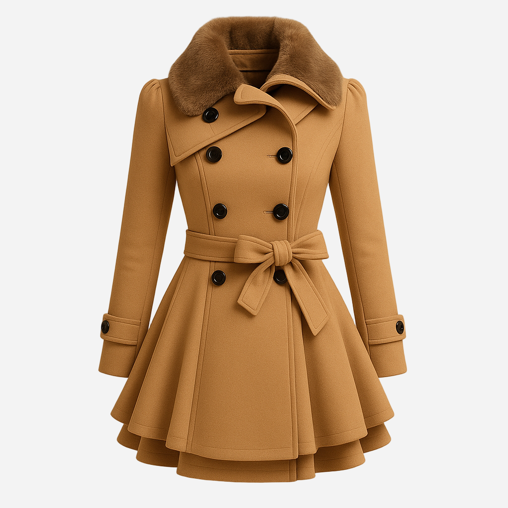 Winterjacke für Damen - Lang & Kunstfellkragen für den Winter