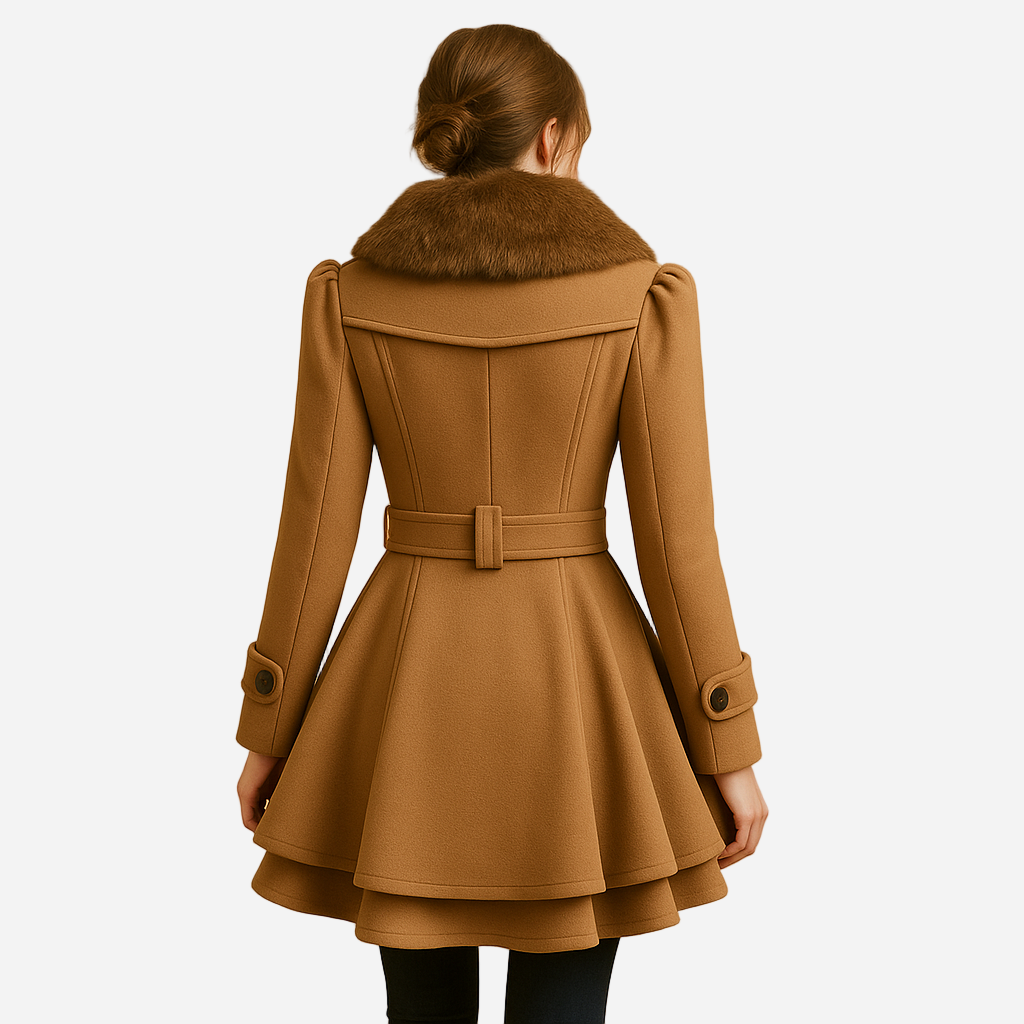 Winterjacke für Damen - Lang & Kunstfellkragen für den Winter