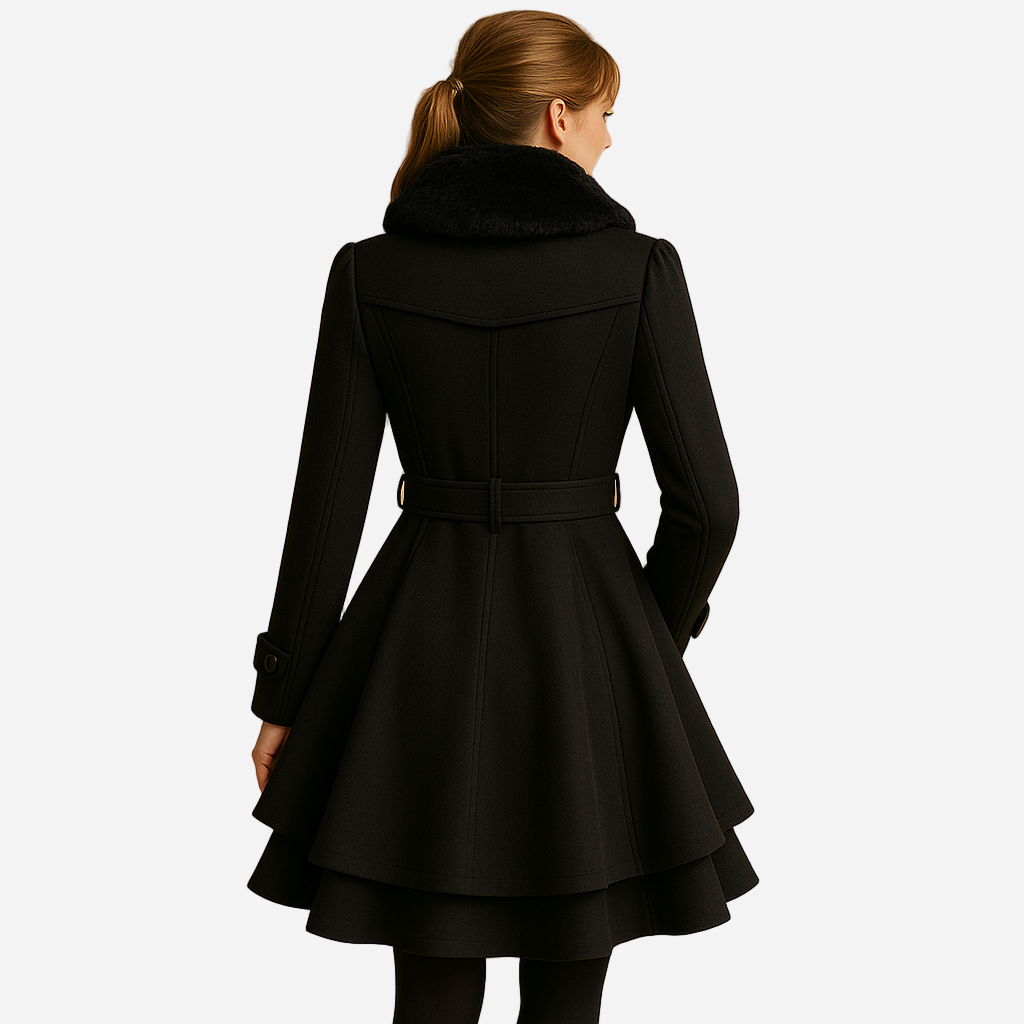 Winterjacke für Damen - Lang & Kunstfellkragen für den Winter