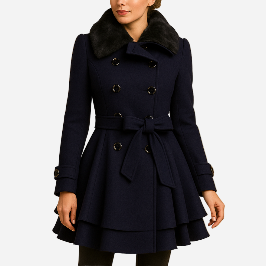 Winterjacke für Damen - Lang & Kunstfellkragen für den Winter