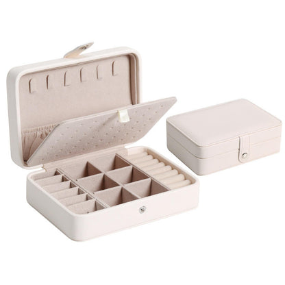 Elegante Leder Klappdeckel Schmuckkästchen für Ringe & Ohrringe