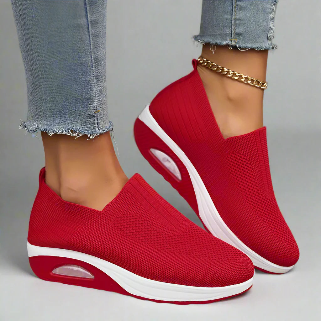 ECO slip in schuhe | Orthopädische und atmungsaktive Slip-On Keilschuhe für Damen