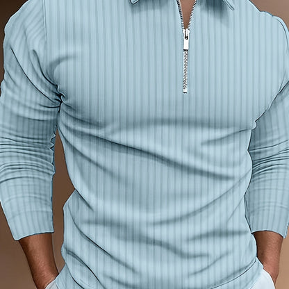 Polo Shirt für Herren - Gerippt & Langarm für den Winter