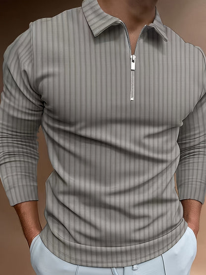 Polo Shirt für Herren - Gerippt & Langarm für den Winter