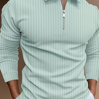 Polo Shirt für Herren - Gerippt & Langarm für den Winter
