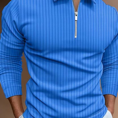Polo Shirt für Herren - Gerippt & Langarm für den Winter