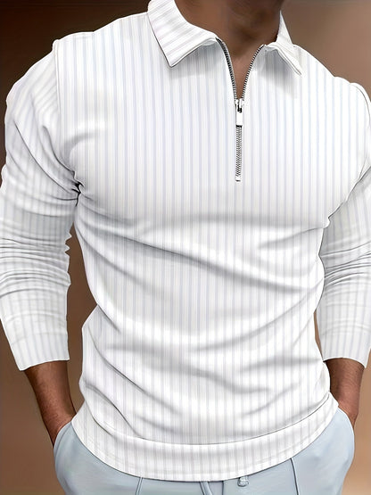 Polo Shirt für Herren - Gerippt & Langarm für den Winter