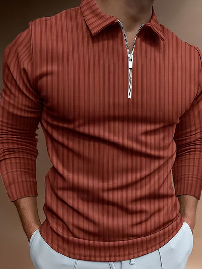 Polo Shirt für Herren - Gerippt & Langarm für den Winter