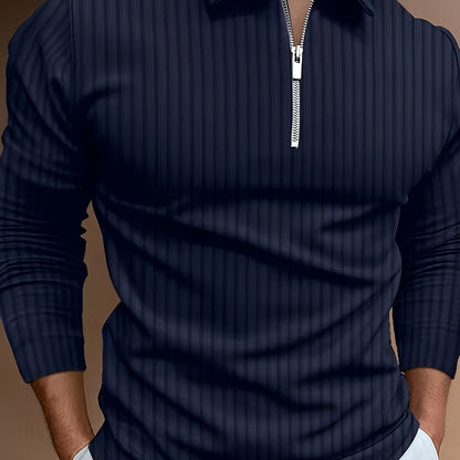 Polo Shirt für Herren - Gerippt & Langarm für den Winter