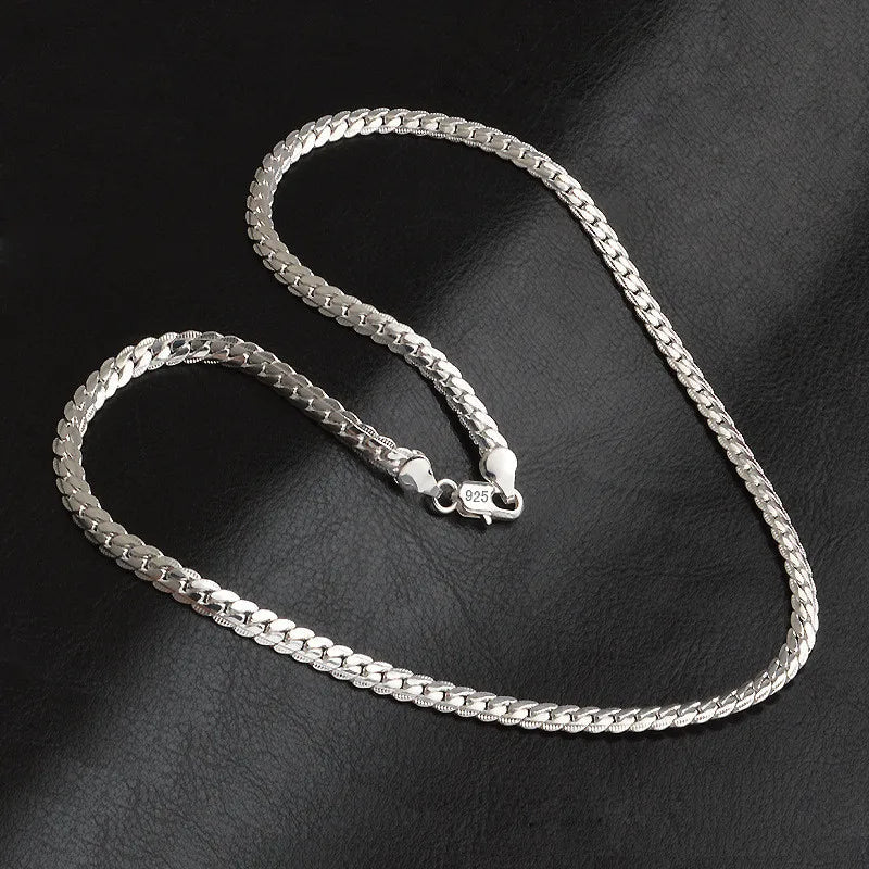 Glückseligkeit Sterling Halskette – Elegante 925er Silber Kette für Damen, Perfekt für Hochzeiten und Alltag