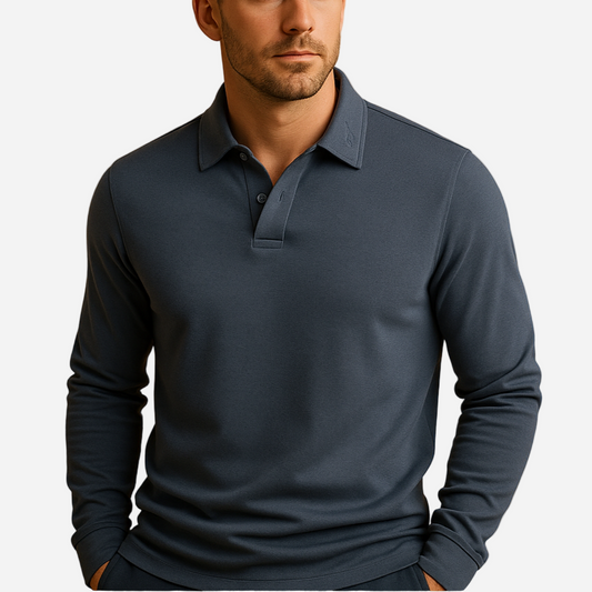 Poloshirt für Herren - Langarm & Baumwolle für den Winter