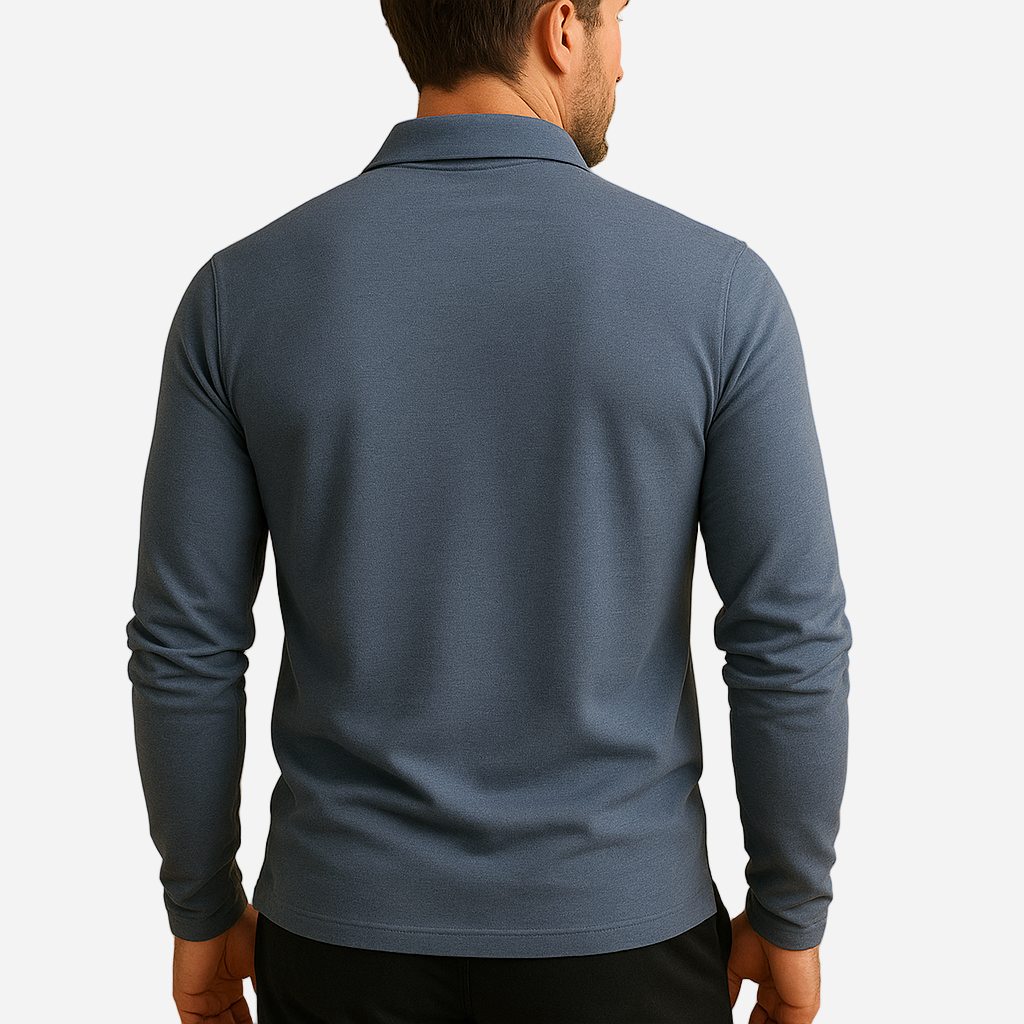Poloshirt für Herren - Langarm & Baumwolle für den Winter