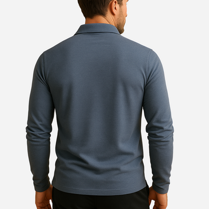 Poloshirt für Herren - Langarm & Baumwolle für den Winter