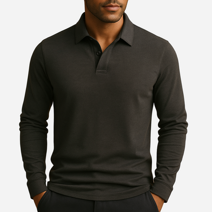 Poloshirt für Herren - Langarm & Baumwolle für den Winter