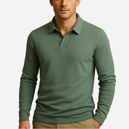 Poloshirt für Herren - Langarm & Baumwolle für den Winter