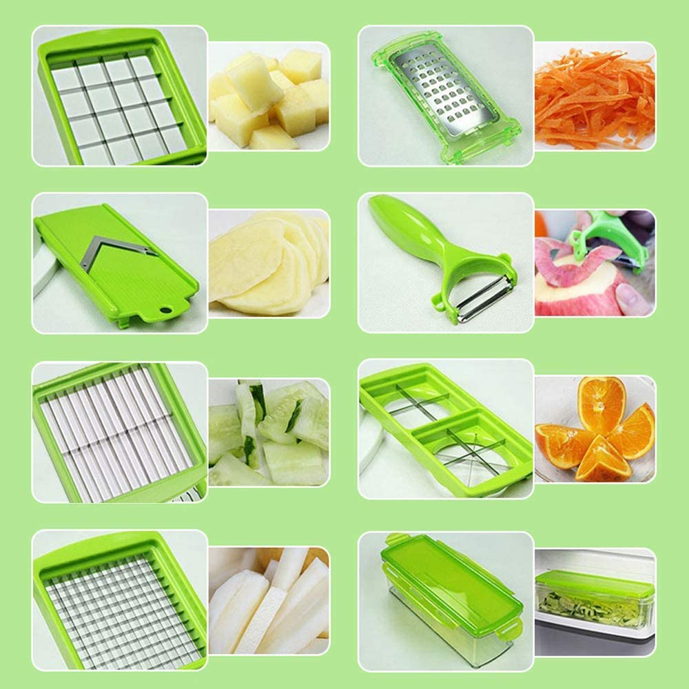 SliceSafe | Der Vielseitige 12-in-1 Gemüseschneider für Ihre Küche