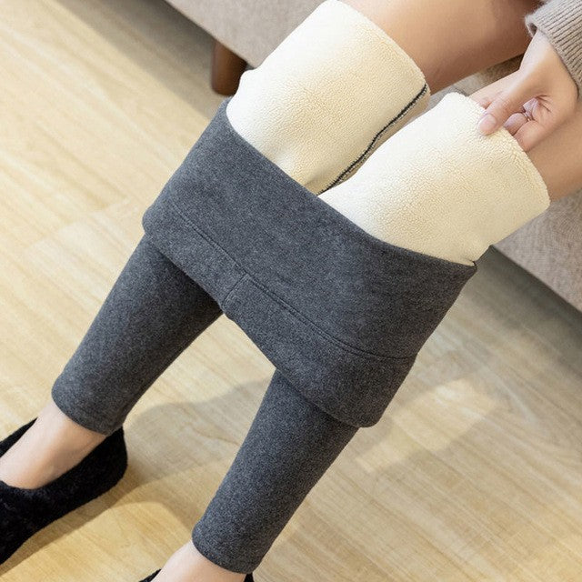 Warme Winter Leggings mit Hoher Taille & Plüschfutter - Ideal für Kälte und Komfort