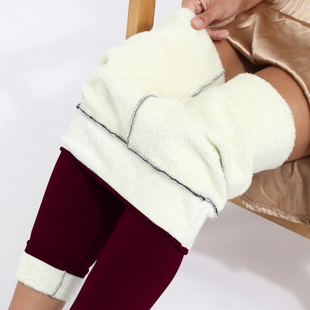 Warme Winter Leggings mit Hoher Taille & Plüschfutter - Ideal für Kälte und Komfort