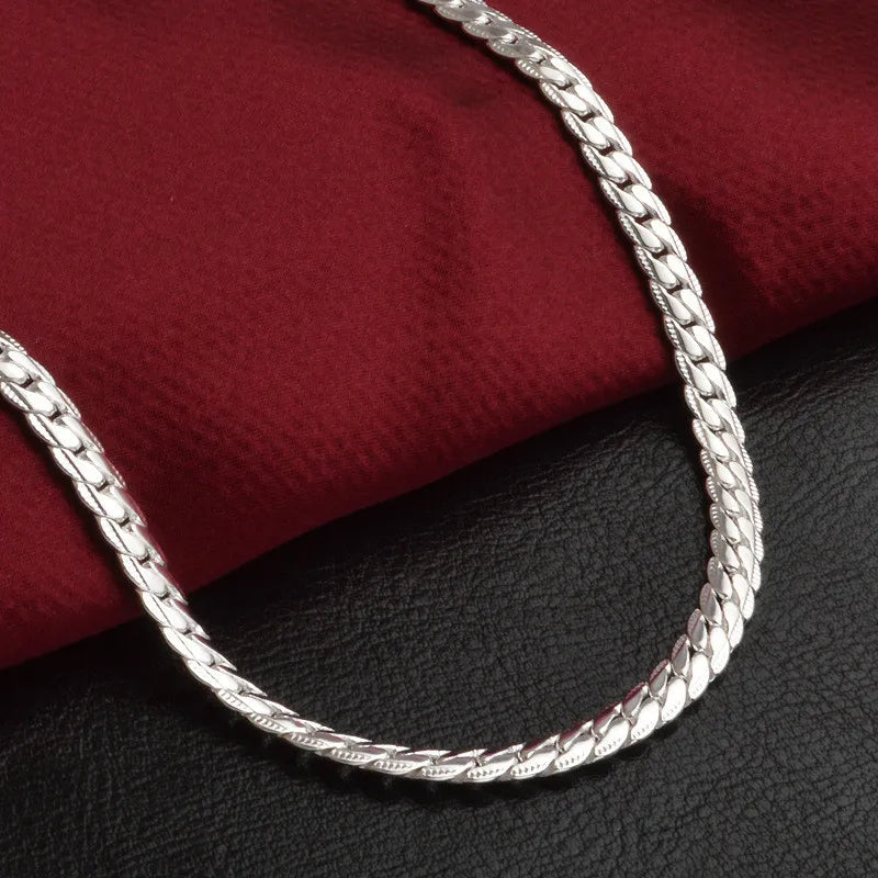 Glückseligkeit Sterling Halskette – Elegante 925er Silber Kette für Damen, Perfekt für Hochzeiten und Alltag