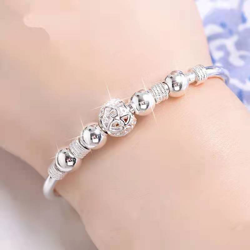 Elegantes Armband mit Glücksperlen aus 925er Sterling-Silber – Verstellbar und Hypoallergen
