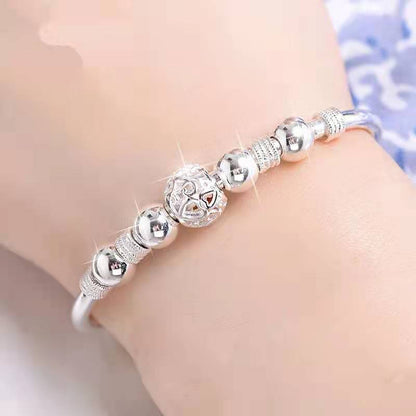 Elegantes Armband mit Glücksperlen aus 925er Sterling-Silber – Verstellbar und Hypoallergen