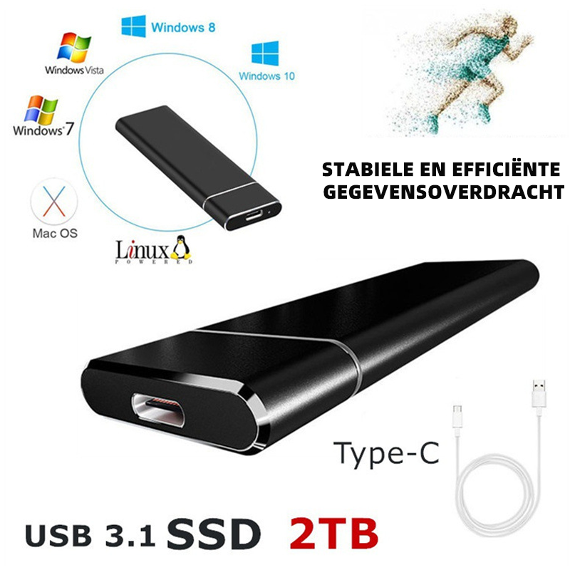 SpeedVault Externe Festplatte: Ultraschnelle 520 MB/s Datenübertragung, 1TB/2TB Kapazität, Robustes Aluminiumgehäuse – Perfekt für Profis und Kreative