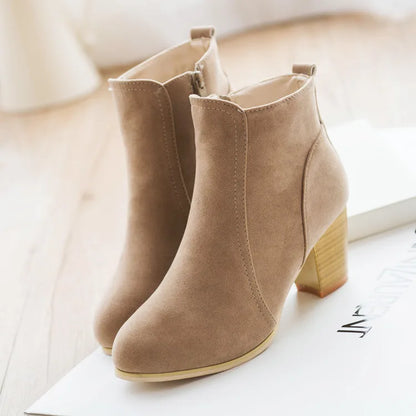 ECO stiefeletten | Luxuriöse Stiefeletten mit Chunky Heels und Reißverschluss für Damen