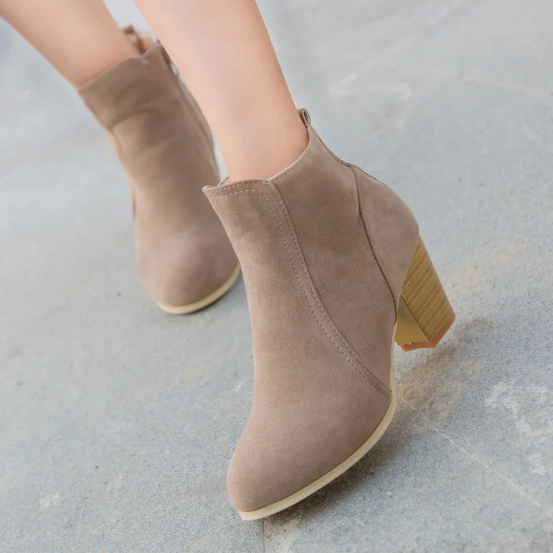 ECO stiefeletten | Luxuriöse Stiefeletten mit Chunky Heels und Reißverschluss für Damen