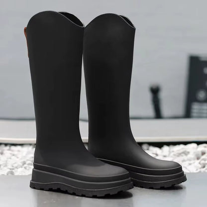Wasserfeste Damen Herbst-Regenstiefel: Hohe Gummistiefel mit Anti-Rutsch-Sohle für maximalen Komfort und Schutz